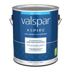 Valspar Aspire Flat Tintable Medium Base Paint and Primer Interior 1 gal