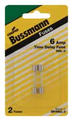 Bussmann 6 amps 32 volts Glass Time Delay Fuse 2 pk