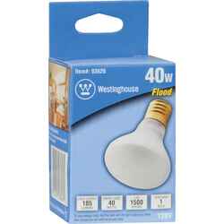 Westinghouse 40 watts R14 Incandescent Bulb 185 lumens Floodlight 1 pk White