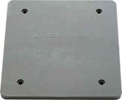 Cantex 3/8 in. Square PVC 1 Gang 1 gang Outlet Box Gray