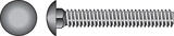 HILLMAN 3/8 Dia. x 5 in. L Zinc-Plated Steel Carriage Bolt 50 pk