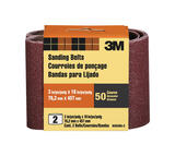 3M 18 inch in. L x 3 in. W Aluminum Oxide Sanding Belt 50 Grit Coarse 2 pc.