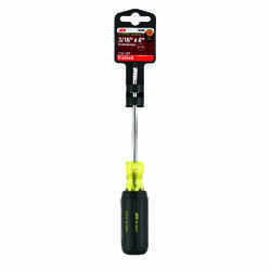 Ace Slotted 3/16 Screwdriver Black 1 Steel 4 in.
