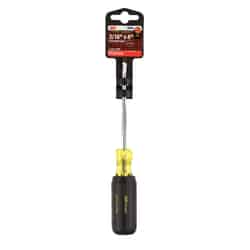 Ace Slotted 3/16 Screwdriver Black 1 Steel 4 in.