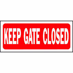 Hy-Ko English Keep Gate Closed Sign Plastic 6 in. H x 14 in. W