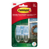 3M Command Medium Hook Plastic 2 pk 2-3/8 in. L