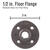 Pipe Decor No FPT 1-1/4 in. L Gray Malleable Iron Flange 1/2 in.