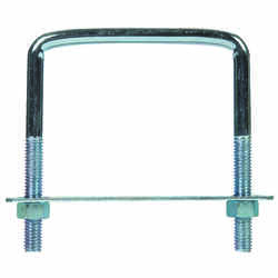 Hampton 3/8 in. x 3-3/4 in. W x 4 in. L Coarse Zinc-Plated Steel Lumber Size Square Bend U-Bolt