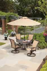 Living Accents Brown Cast Iron Umbrella Base 20 L x 11 in. H x 20 in. W