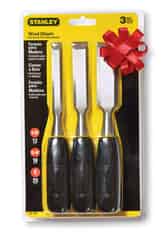 Stanley 150 Series 1 in. W x 5 in. L Forged Steel Wood Chisel Set Yellow 3 pc.