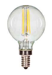 Satco G16.5 E12 (Candelabra) LED Bulb Warm White 40 Watt Equivalence 1 pk