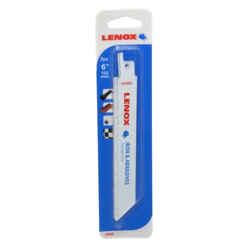 Lenox 3/4 in. W x 6 in. L Carbide Grit Reciprocating Saw Blade 6 TPI 2 pk