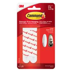 3M Command 4 in. L Large 6 pk Adhesive Strips Foam