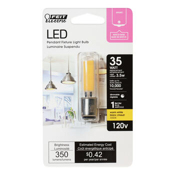 Feit Electric T4 BA15d Bayonet LED Bulb Warm White 35 Watt Equivalence 1 pk