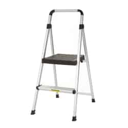 Cosco Lite Solutions 39-3/8 in. H x 18-1/2 in. W 225 lb. 2 Folding Two Step Stool Aluminum