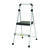 Cosco Lite Solutions 39-3/8 in. H x 18-1/2 in. W 225 lb. 2 Folding Two Step Stool Aluminum