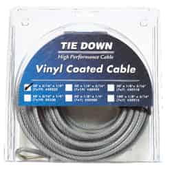 Tie Down Engineering Vinyl Coated Galvanized Steel 3/16 in. Dia. x 30 ft. L Aircraft Cable