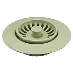 Fits over existing garbage disposal and strainer openings