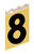 Hy-Ko 3-1/2 in. Aluminum 8 Number Self-Adhesive Black