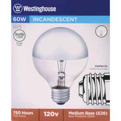 Westinghouse DecorLite 60 watts G25 Incandescent Bulb White 1 pk Globe