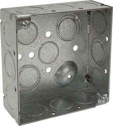 Raco 4 in. Square Steel 2 Gang Outlet Box Gray 2 gang