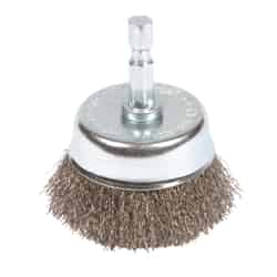 Forney 3 in. Dia. x 1/4 in. Coarse Steel Crimped Wire Cup Brush 1 pc.