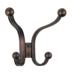 InterDesign Bronze Steel Medium/Large York Lyra Quad Hook 1 pk Bronze