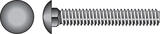 HILLMAN 1/2 Dia. x 8 in. L Zinc-Plated Steel Carriage Bolt 25 pk