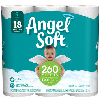 Angel Soft Toilet Paper 9 roll 264 sheet 264 SQFT