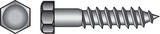 Hillman 3/8 in. x 3-1/2 in. L Hex Stainless Steel Lag Screw 25 pk