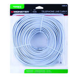 Monster Cable 100 ft. L White Modular Telephone Line Cable