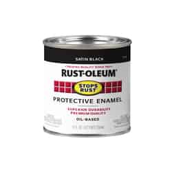 Rust-Oleum Stops Rust Satin Black Oil-Based Protective Paint 0.5 pt