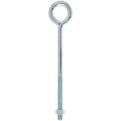 Hampton 3/8 in. x 8 in. L Zinc-Plated Steel Eyebolt Nut Included