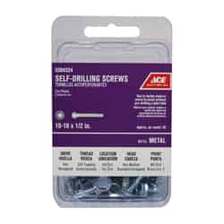 Ace 10 Sizes x 1/2 in. L Hex Hex Washer Head Zinc-Plated Steel Self- Drilling Screws
