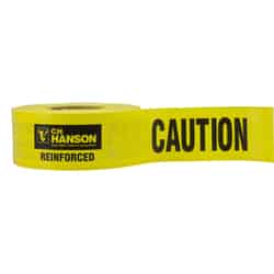 C.H. Hanson 3 in. W x 3 in. W x 500 ft. L Polyethylene Caution Barricade Tape Yellow