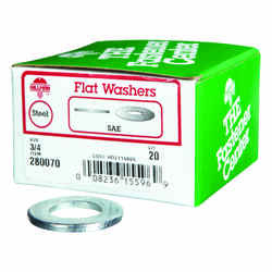 HILLMAN Zinc-Plated Stainless Steel 3/4 in. SAE Flat Washer 20 pk