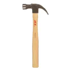 Ace 20 oz. Claw Hammer Forged Steel Hickory Handle 13 in. L
