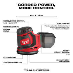 Milwaukee M18 18 V Cordless 5 in. Random Orbit Sander Tool Only