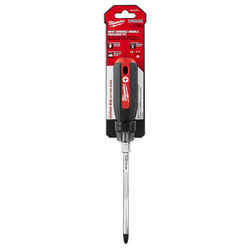 Milwaukee 6 in. #3 Screwdriver Cushion Grip Red 1 pc. Chrome-Plated Steel Phillips