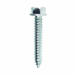 HILLMAN 14 x 1-1/2 in. L Slotted Zinc-Plated Steel Hex Washer 100 per box Sheet Metal Screws