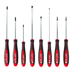Milwaukee 10 pc Phillips/Slotted/Square Screwdriver and Bit Set 10 in.