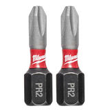 Milwaukee SHOCKWAVE #2 x 1 in. L Impact Duty Steel 1/4 in. 2 pc. Screwdriver Bit Hex Shank P