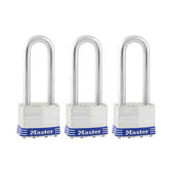 Master Lock 4-11/16 in. H X 1-3/4 in. W Laminated Steel Double Locking Padlock 3 pk Keyed Alike