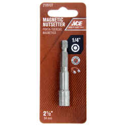 Ace 1/4 in. drive x 2-1/2 in. L 1/4 in. 1 pc. Magnetic Nut Setter Chrome Vanadium Steel Quick-Ch