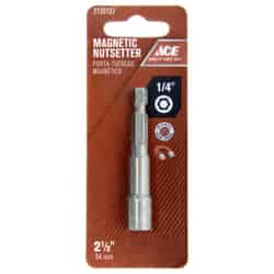 Ace 1/4 in. drive x 2-1/2 in. L 1/4 in. 1 pc. Magnetic Nut Setter Chrome Vanadium Steel Quick-Ch