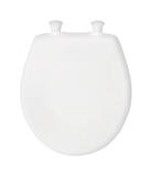 Mayfair Round White Plastic Toilet Seat