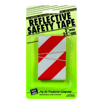 Hy-Ko Safety Tape 2 X 24 Red, Silver