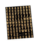 Hy-Ko 3/8 in. Vinyl Gold Letters and Numbers Self-Adhesive 0-9, A-Z