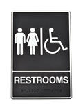 Hy-Ko Braille/Tactile English Black Informational Sign 9 in. H x 6 in. W