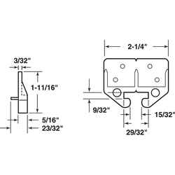 Prime-Line Plastic Drawer Track Guide 1 pk